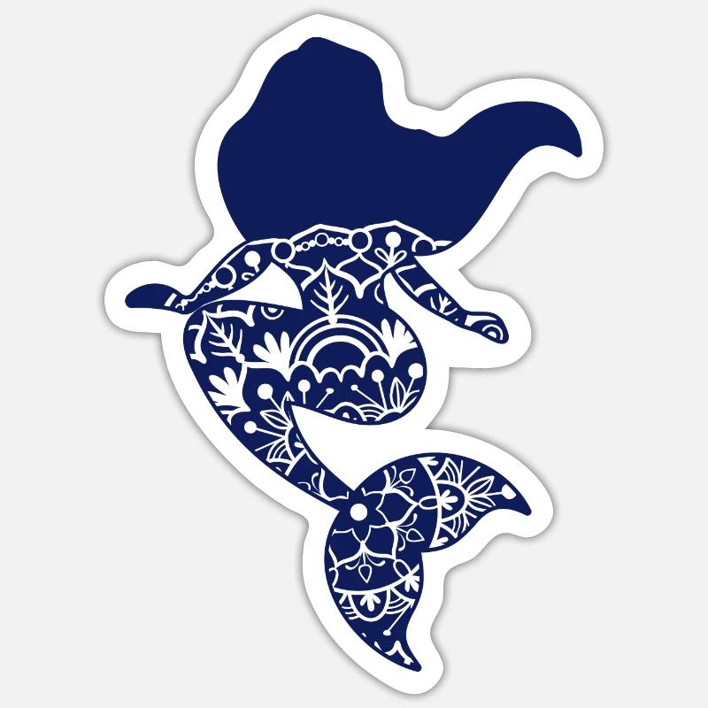 Meerjungfrau 1 - Sticker Größe S (10 x 10 cm) - Mattweiß