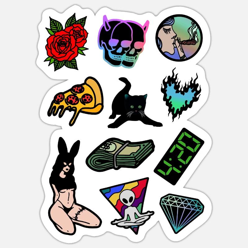 Style de rue - Sticker taille S (10 x 10 cm) - blanc mat