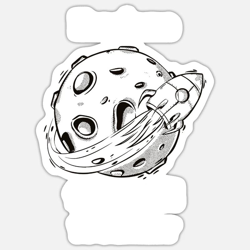 Explore The Final Frontier Retro Outer Space - Sticker Größe S (10 x 10 cm) - Mattweiß