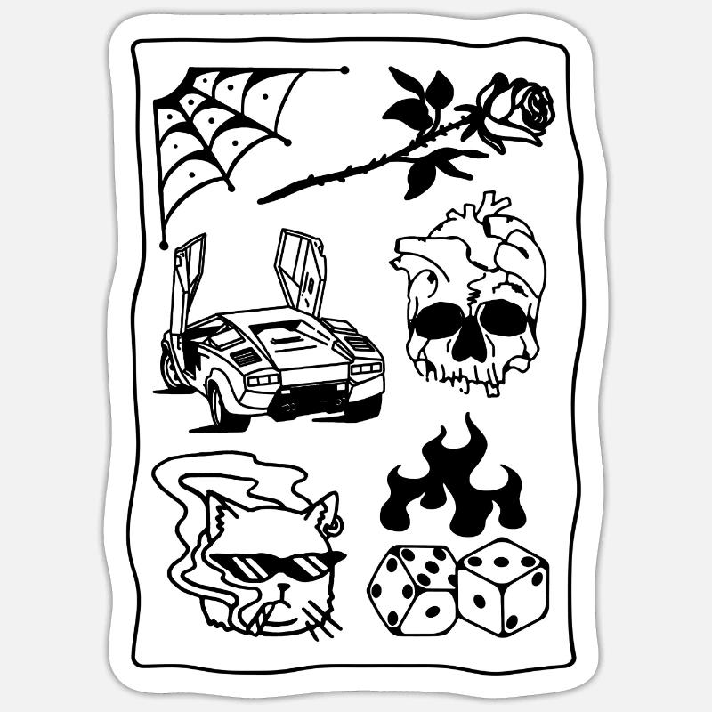Style de rue - Sticker taille S (10 x 10 cm) - blanc mat
