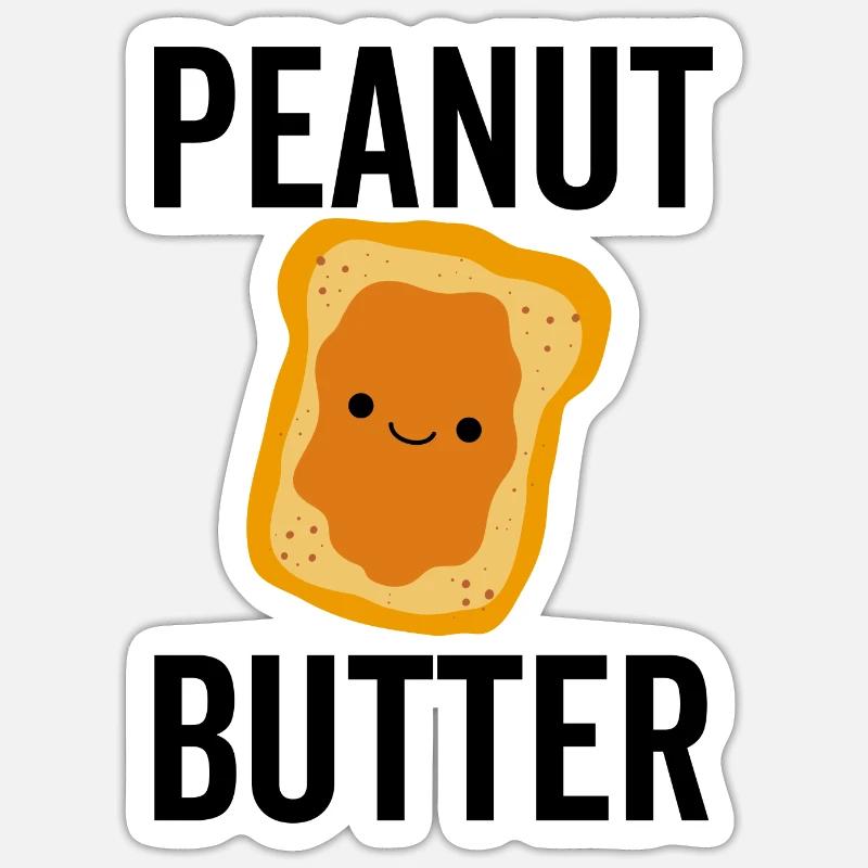 Pâte d’arachide - Sticker taille S (10 x 10 cm) - blanc mat