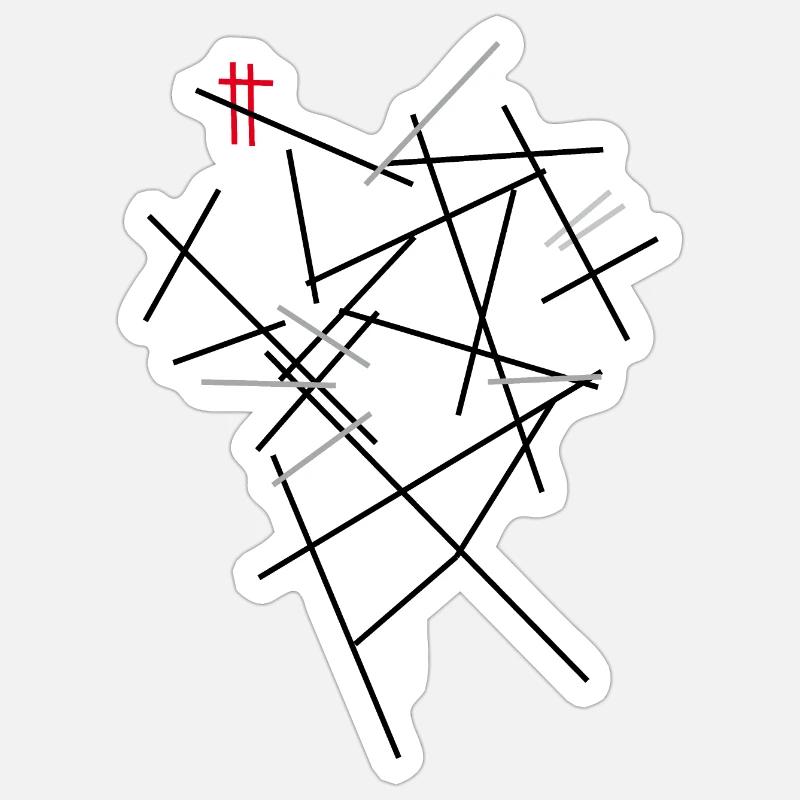 Conception d’architecture minimale de modèle Sticker taille S (10 x 10 cm)