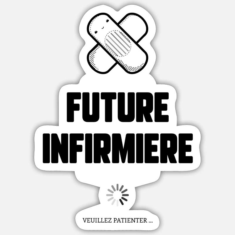 Future infirmière Sticker taille S (10 x 10 cm)