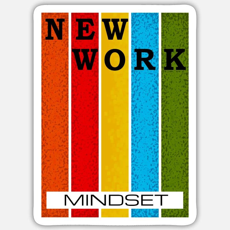 New Work Mindset Sticker Größe S (10 x 10 cm)