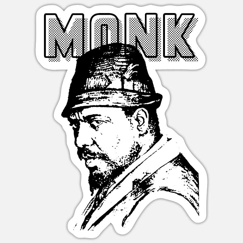 Mönch - Sticker Größe S (10 x 10 cm) - Mattweiß