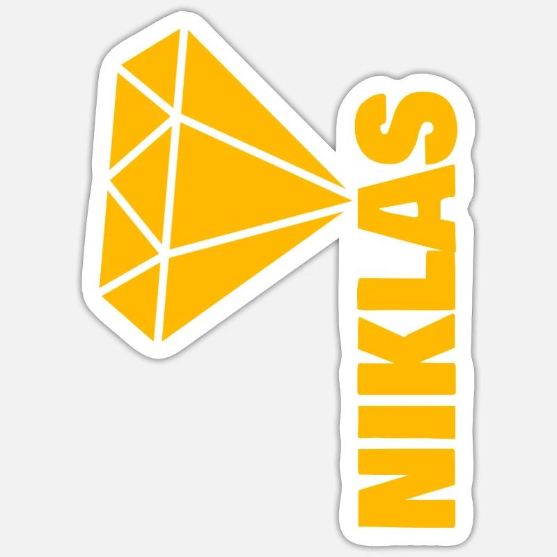 Gift for Niklas - Sticker size S (10 x 10 cm) - white matte