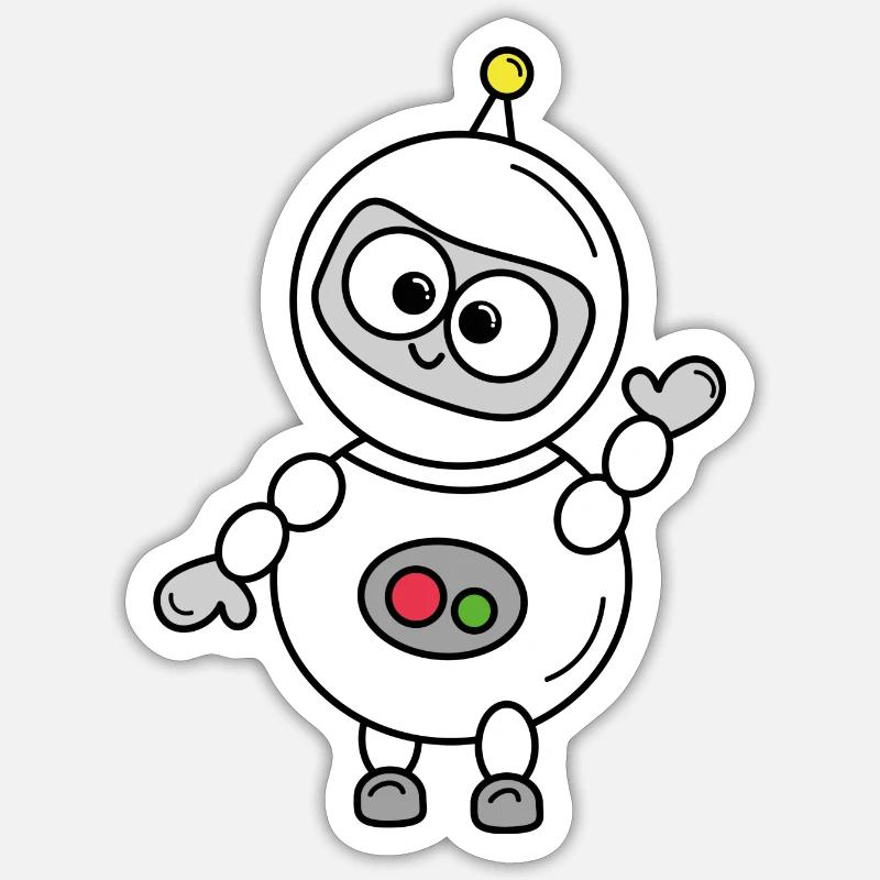 Robot Sticker size S (10 x 10 cm)