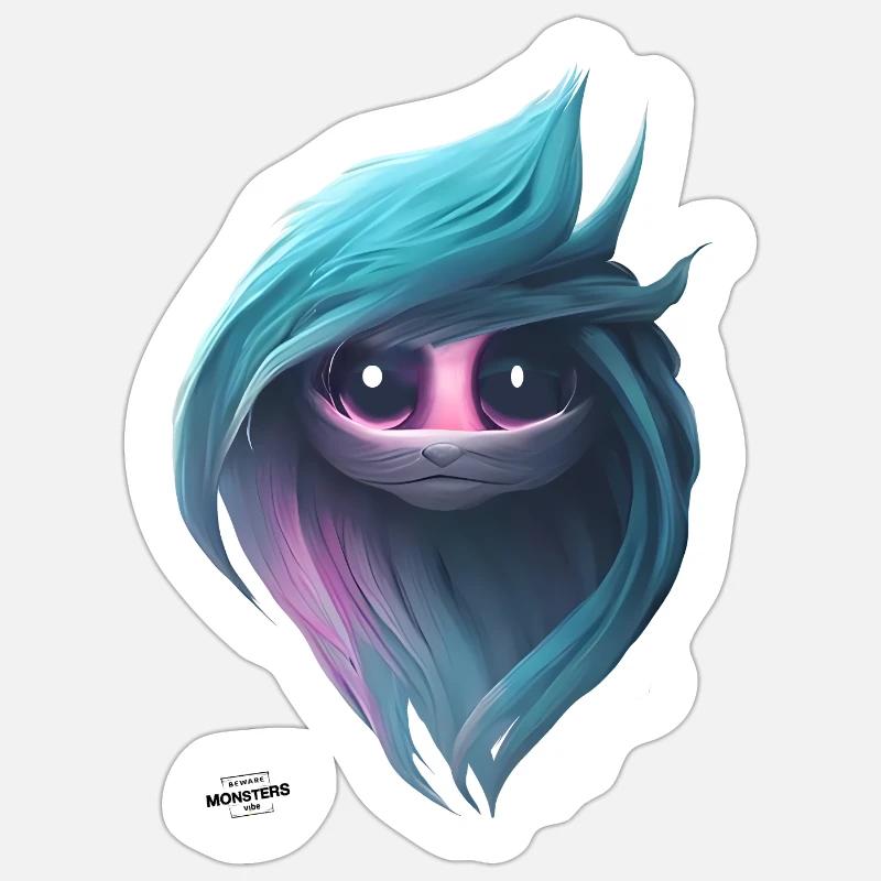 Dame douce - Sticker taille S (10 x 10 cm) - blanc mat