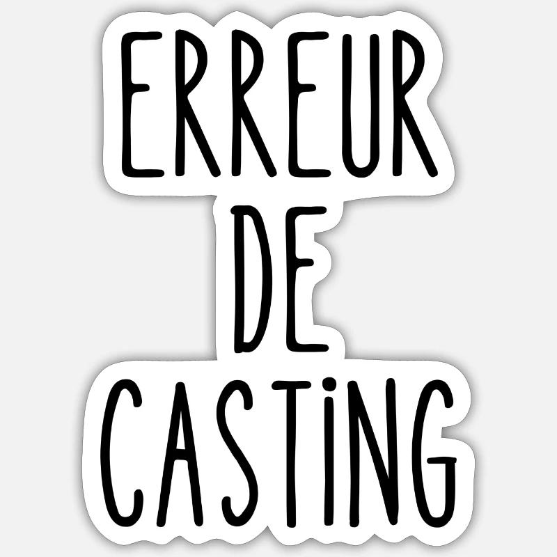 erreur de casting - Sticker taille S (10 x 10 cm) - blanc mat