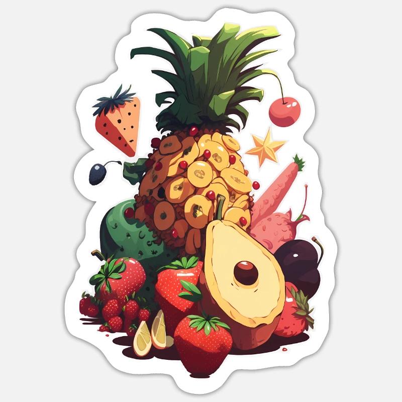 Fruit Republic - Sticker size S (10 x 10 cm) - white matte
