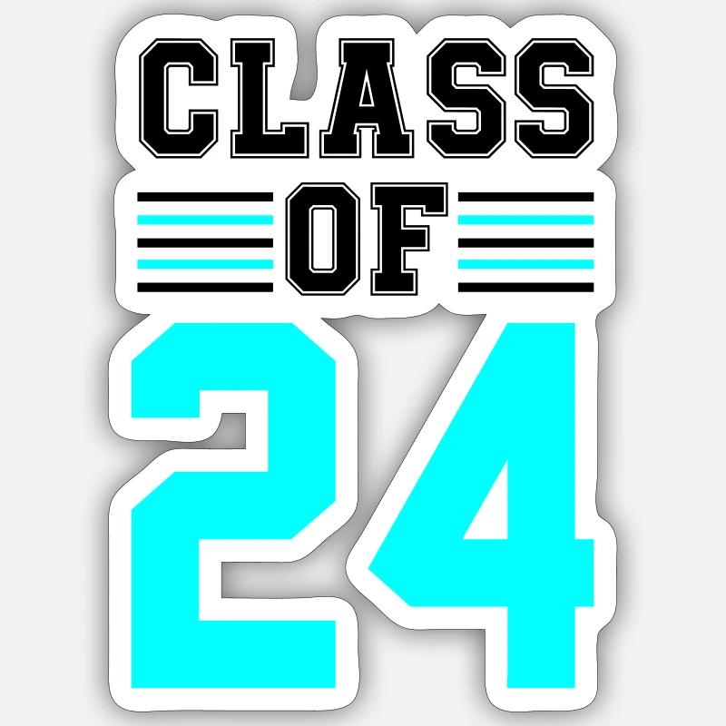 Classe de 24 - Sticker taille S (10 x 10 cm) - blanc mat
