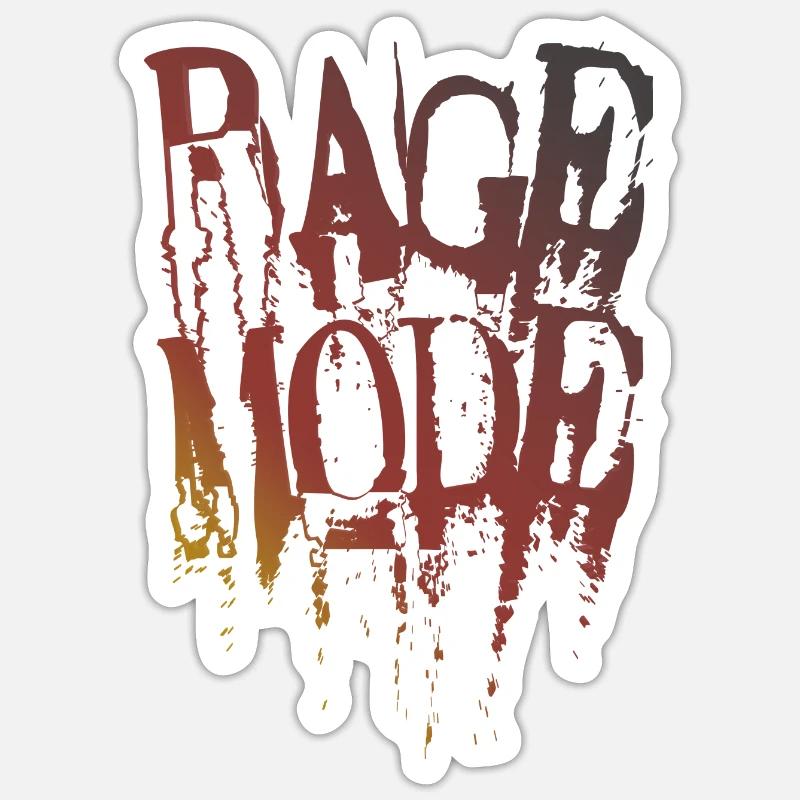 Mode Rage - Sticker taille S (10 x 10 cm) - blanc mat