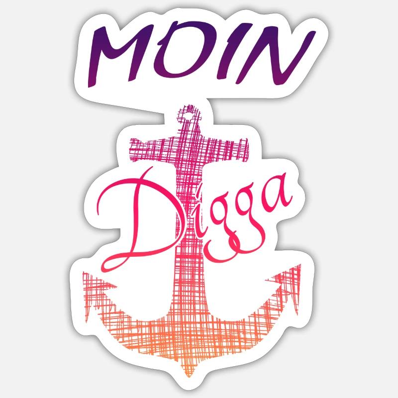 Anker Moin Digga Sticker Größe S (10 x 10 cm)