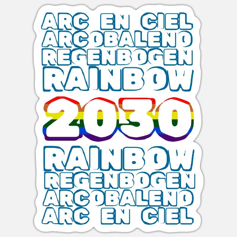 Year 2030 - Sticker size S (10 x 10 cm) - white matte