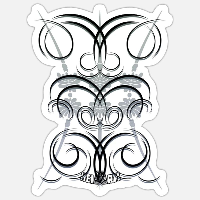 Abstract No. 66 - Sticker Größe S (10 x 10 cm) - Mattweiß
