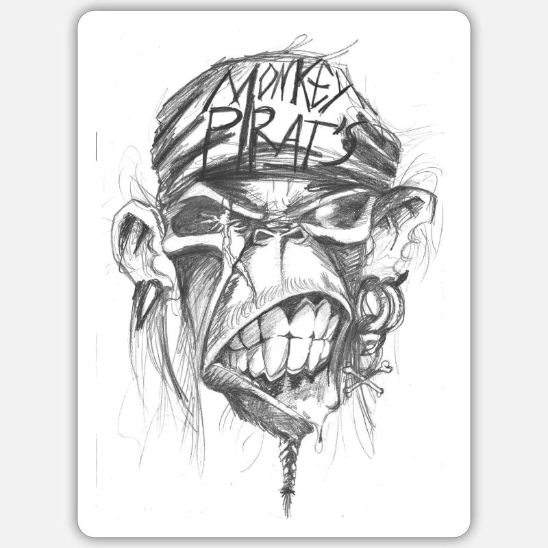 Monkey Sticker taille S (10 x 10 cm)