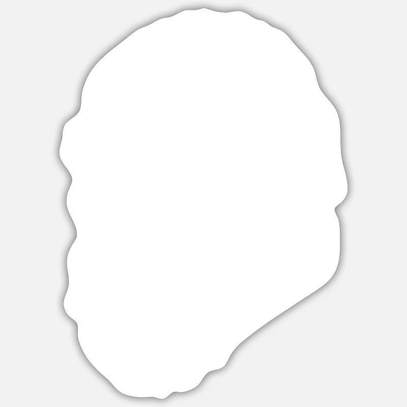 Tête de gorille - Sticker taille S (10 x 10 cm) - blanc mat