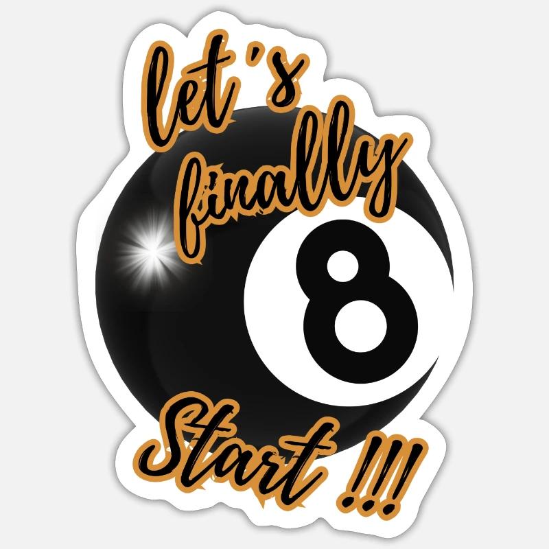 let´s finally Pool 2 - Sticker Größe S (10 x 10 cm) - Mattweiß
