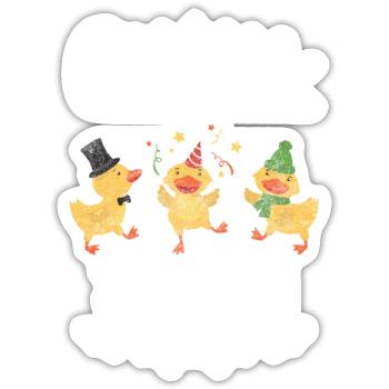 Caneton Bain Baignoire Canard - Sticker taille S (10 x 10 cm) - blanc mat - Devant