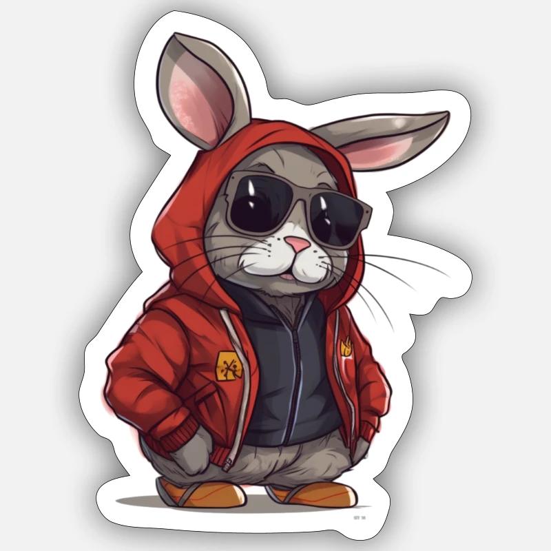 Rabbit 2 Sticker size S (10 x 10 cm)