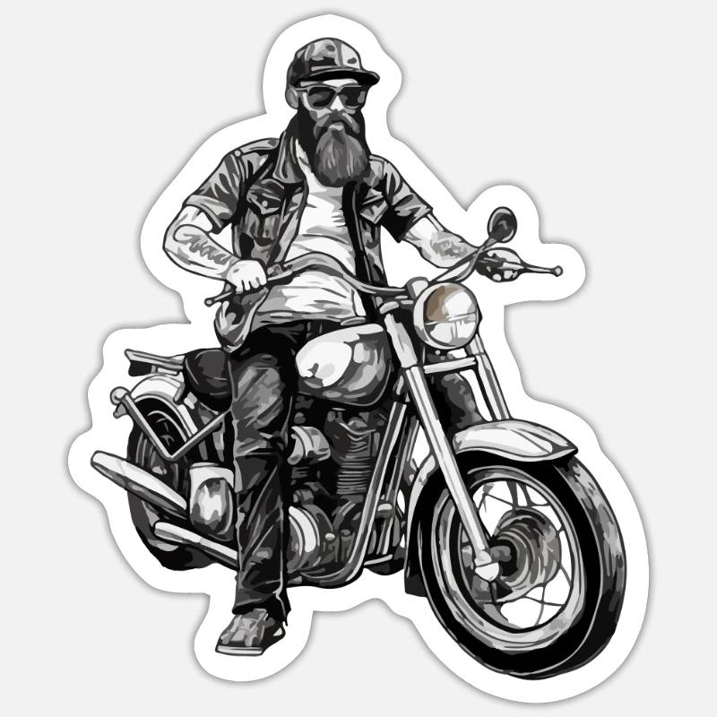Jack der Biker Sticker Größe S (10 x 10 cm)