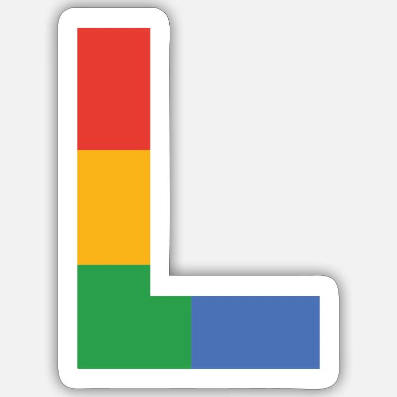 Google L - Sticker Größe S (10 x 10 cm) - Mattweiß