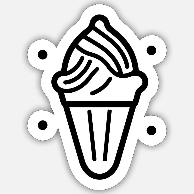 Ice - Sticker size S (10 x 10 cm) - white matte