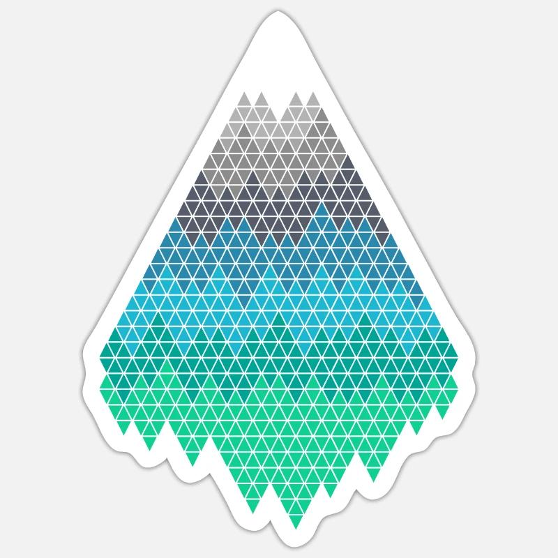 Pixel Mountains Sticker size S (10 x 10 cm)