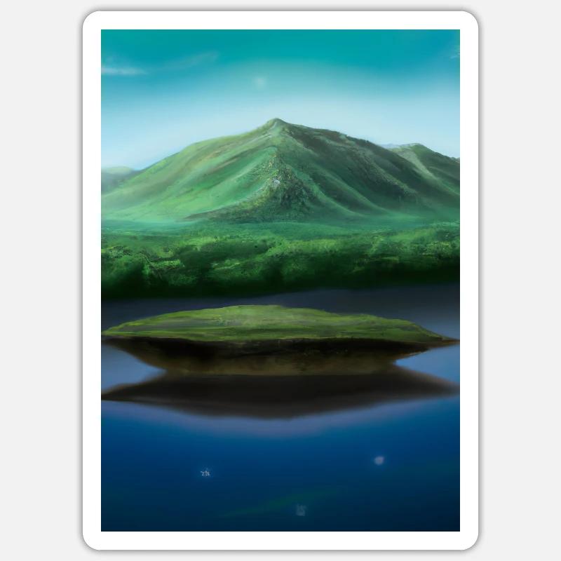 Flying Island Outer Space Sticker Größe S (10 x 10 cm)