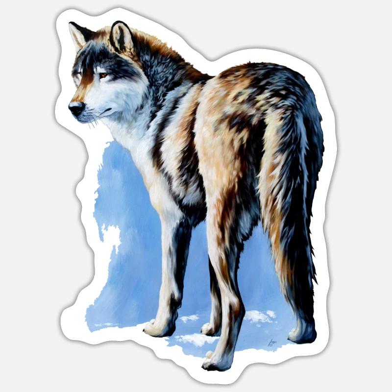 Wolfsblick Sticker Größe S (10 x 10 cm)