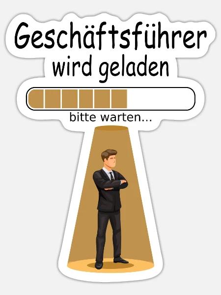 Neuen Neuer für Geschäftsführer zur Beförderung - Sticker Größe S (10 x 10 cm) - Mattweiß