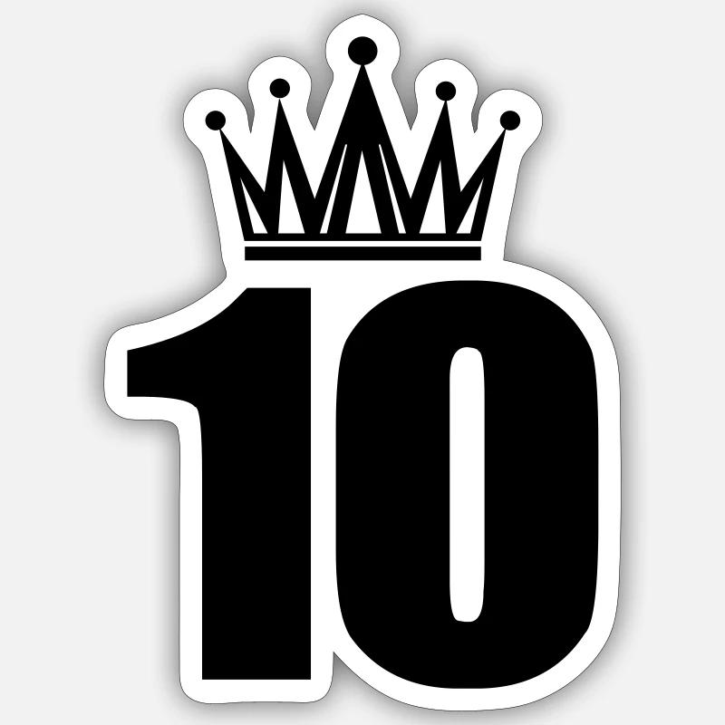 10 - Sticker Größe S (10 x 10 cm) - Mattweiß