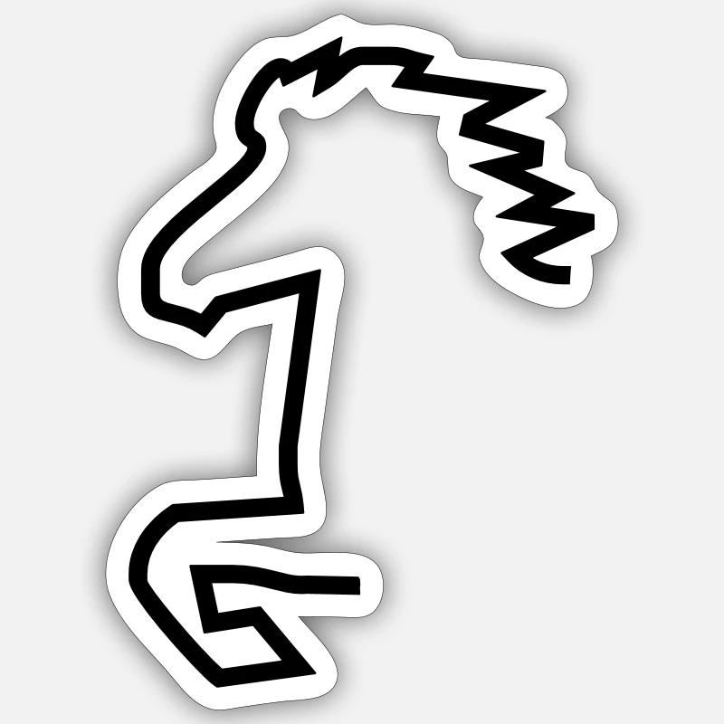 Islandpferd - Sticker Größe S (10 x 10 cm) - Mattweiß