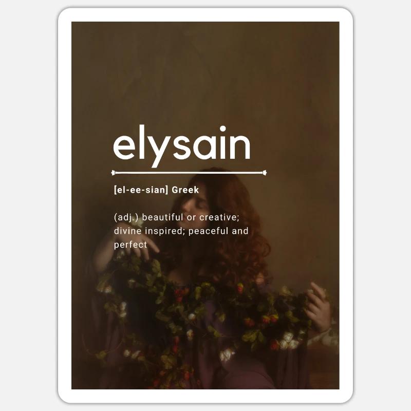 elysain Définition - Sticker taille S (10 x 10 cm) - blanc mat