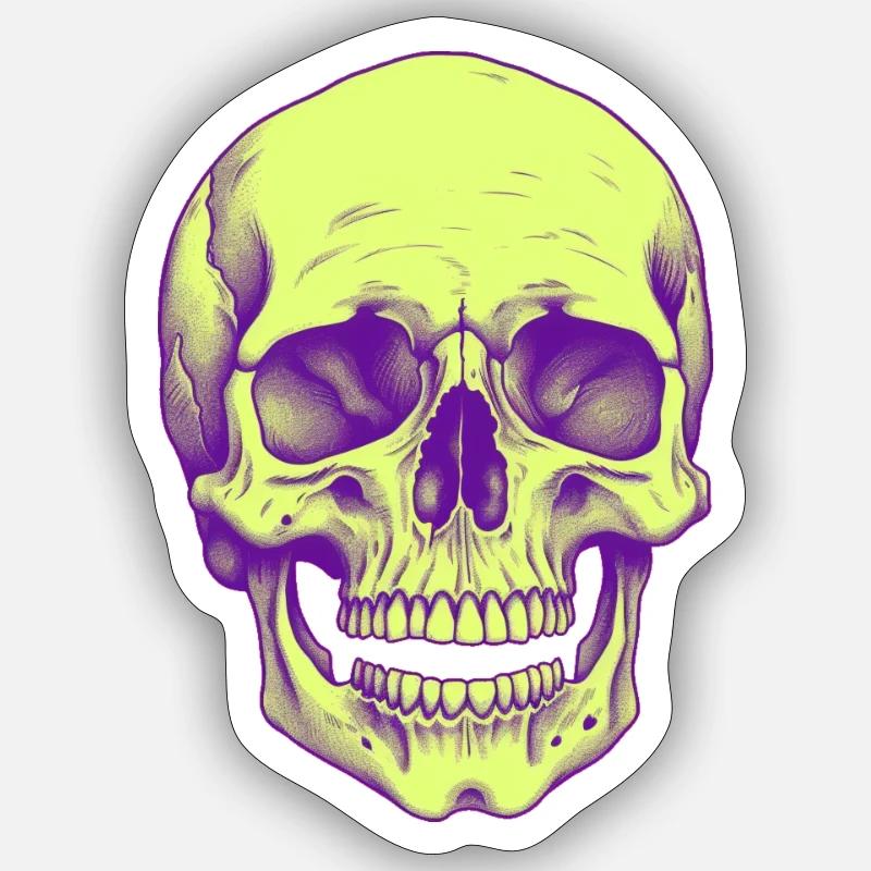 💀 Sublimé Neon Technocrat - Sticker size S (10 x 10 cm) - white matte