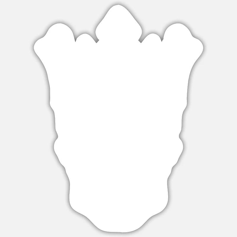 Crâne de roi - Sticker taille S (10 x 10 cm) - blanc mat