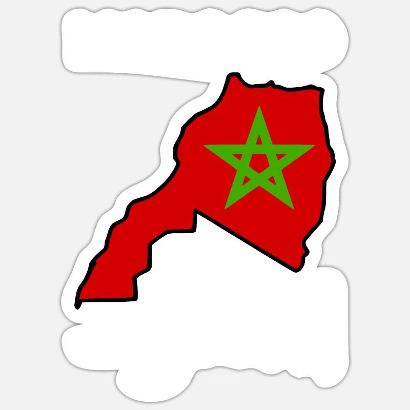 Morocco - Sticker size S (10 x 10 cm) - white matte