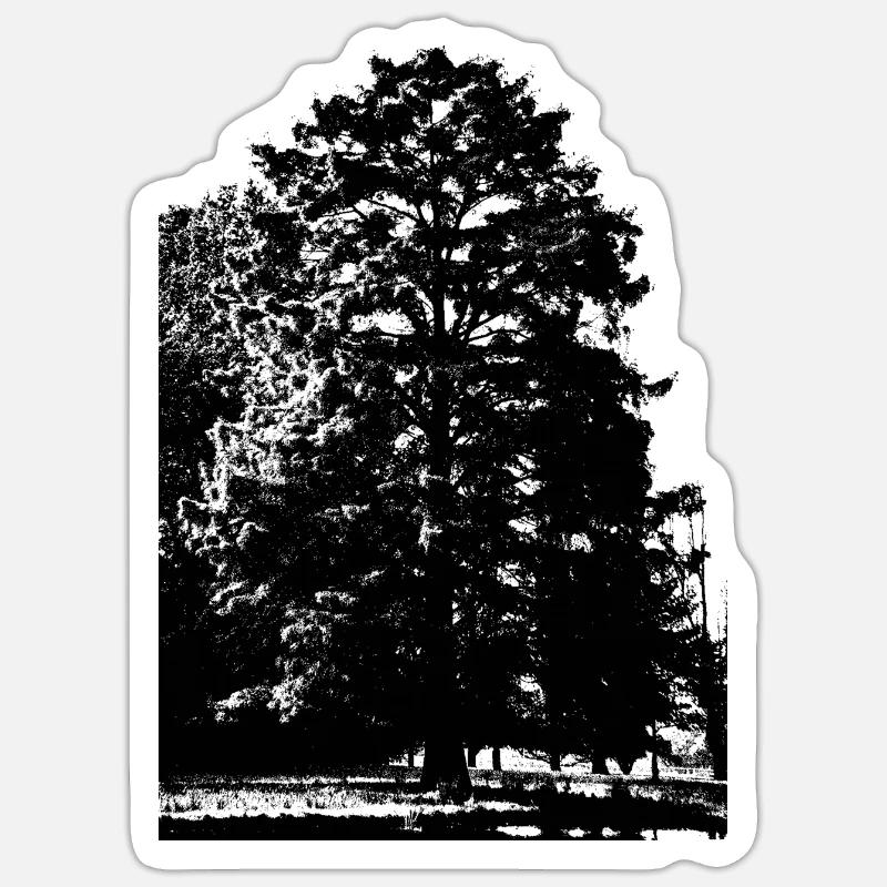 black tree Sticker Größe S (10 x 10 cm)