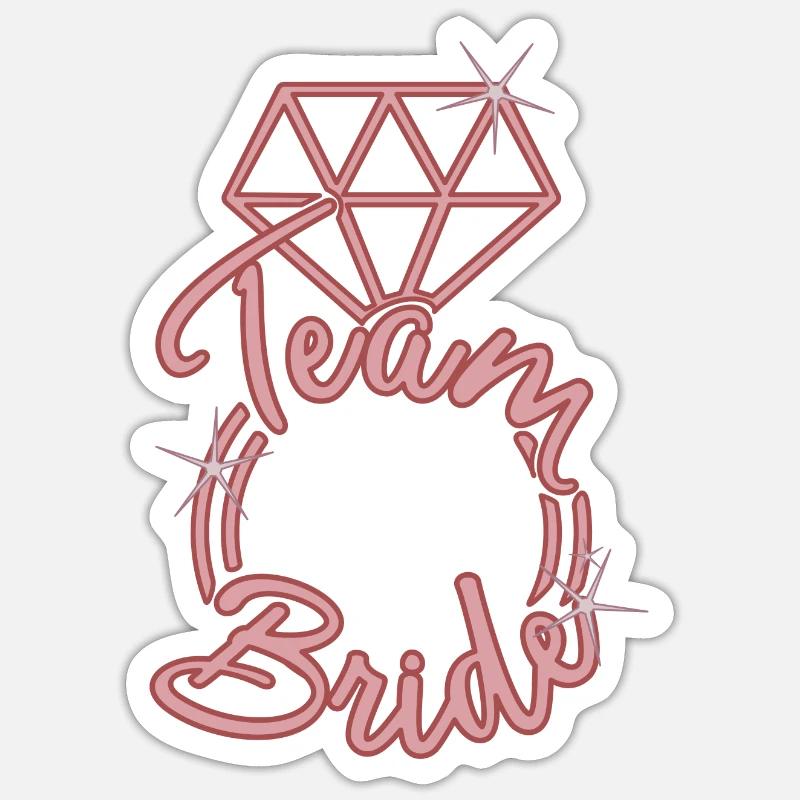Team Bride - Sticker size S (10 x 10 cm) - white matte