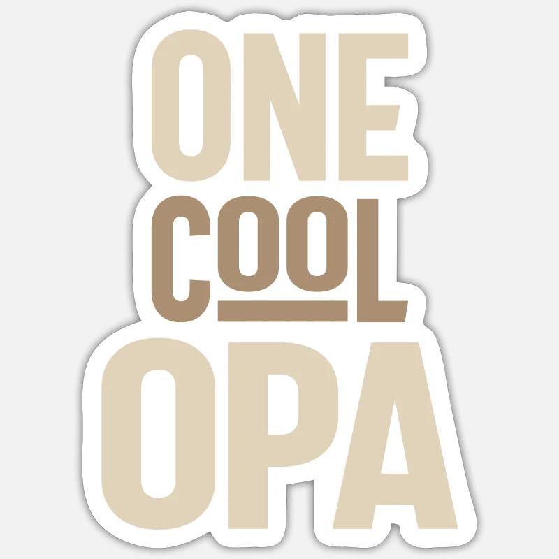 One Cool Opa - Sticker size S (10 x 10 cm) - white matte