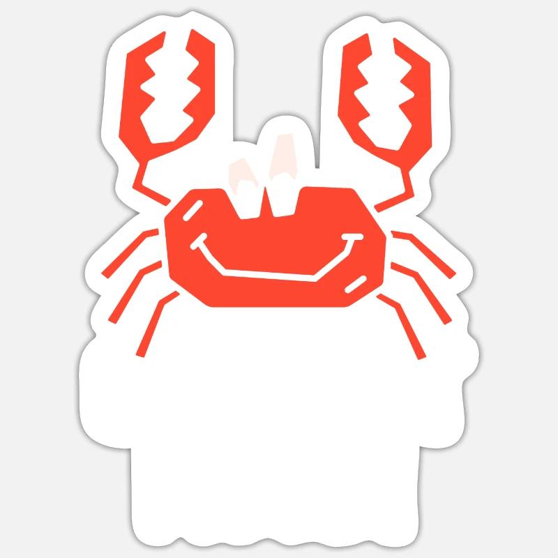 Crab Current Mood - Sticker size S (10 x 10 cm) - white matte