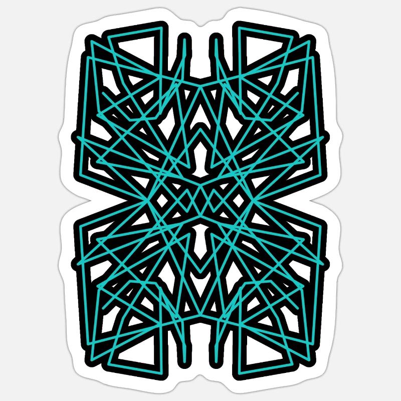 Muster - Sticker Größe S (10 x 10 cm) - Mattweiß