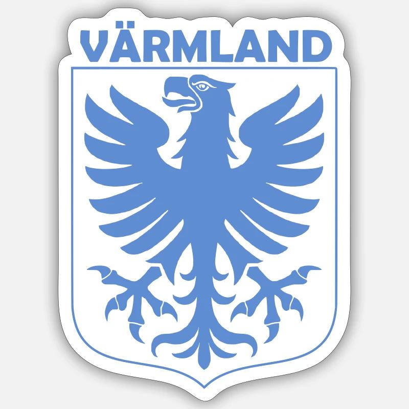Värmland - Sticker Größe S (10 x 10 cm) - Mattweiß
