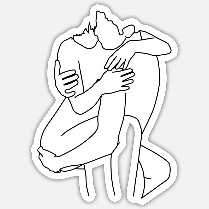 paar 2 - Sticker Größe S (10 x 10 cm) - Mattweiß