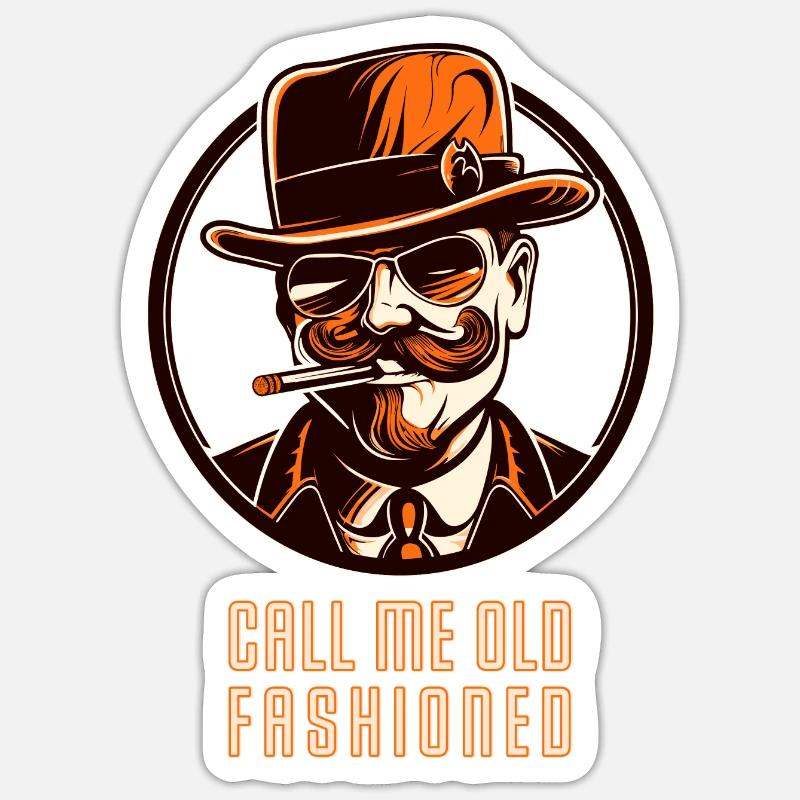 Nenn mich altmodisch 2 - Sticker Größe S (10 x 10 cm) - Mattweiß