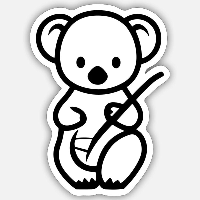 Koala Sticker Größe S (10 x 10 cm)
