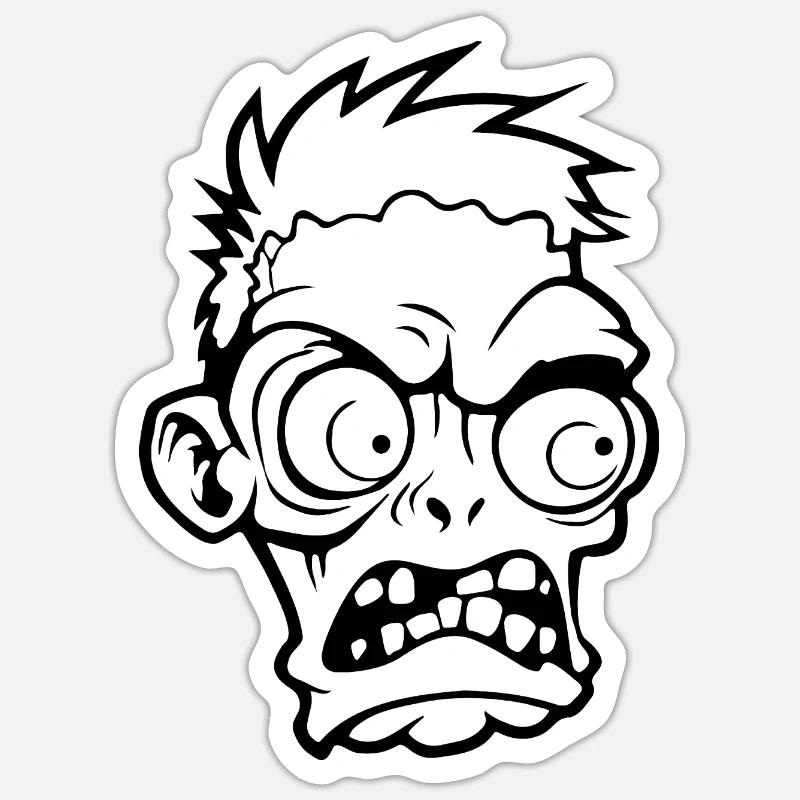 Zombie Undead Halloween Horror Sticker formato S (10 x 10 cm)