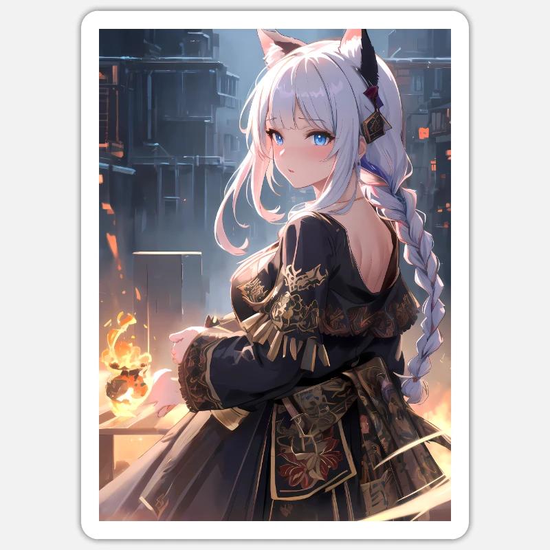 Oni Chan - Sticker size S (10 x 10 cm) - white matte