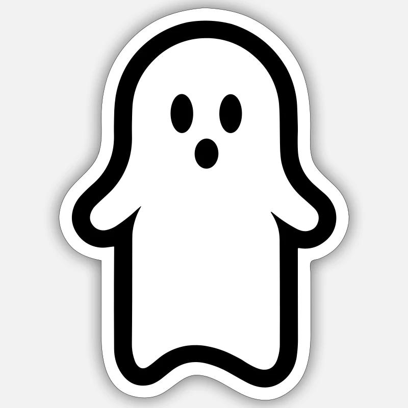 Geist - Sticker Größe S (10 x 10 cm) - Mattweiß