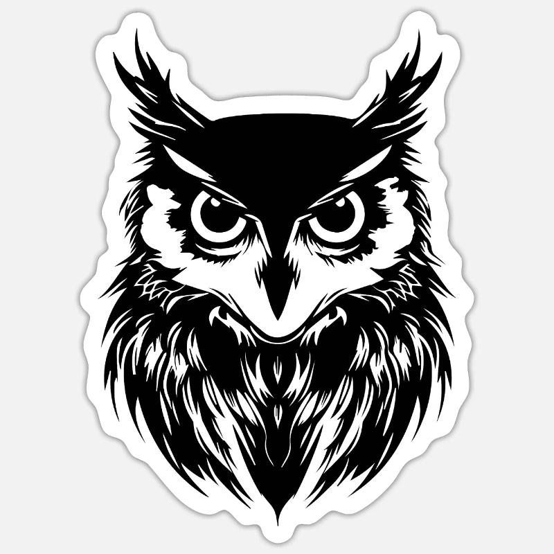 Eule Eulen Vogel Vögel Sticker Größe S (10 x 10 cm)